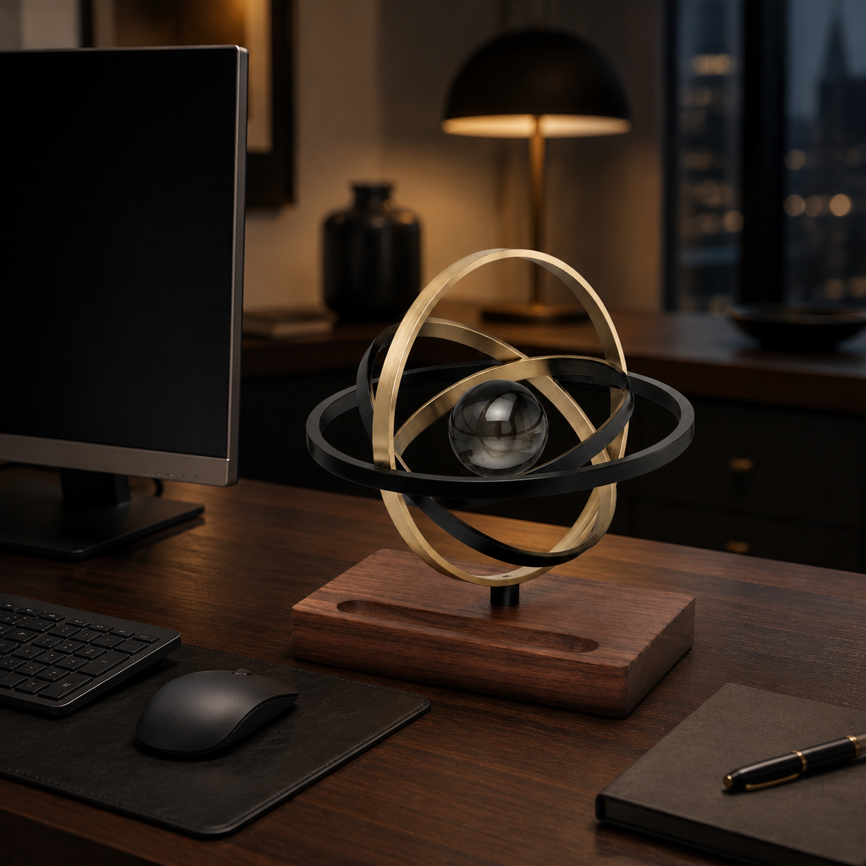 Orbit Balance Pen-Rest Sculpture