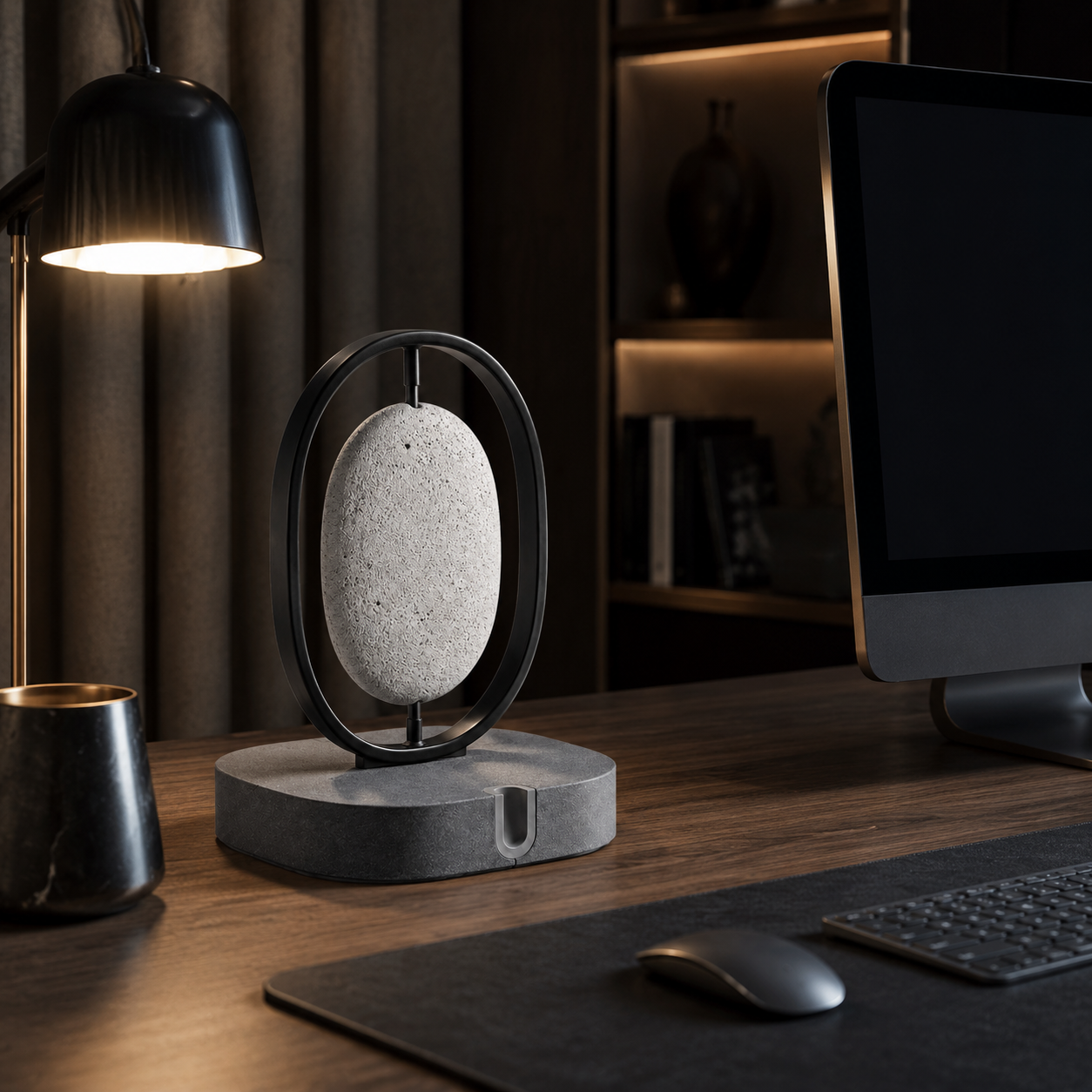 Stone Oval Aroma & Cable Dock