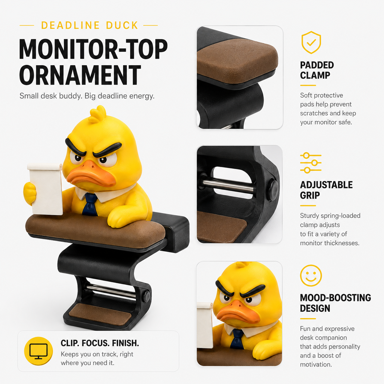 Deadline Duck Monitor-Top Ornament