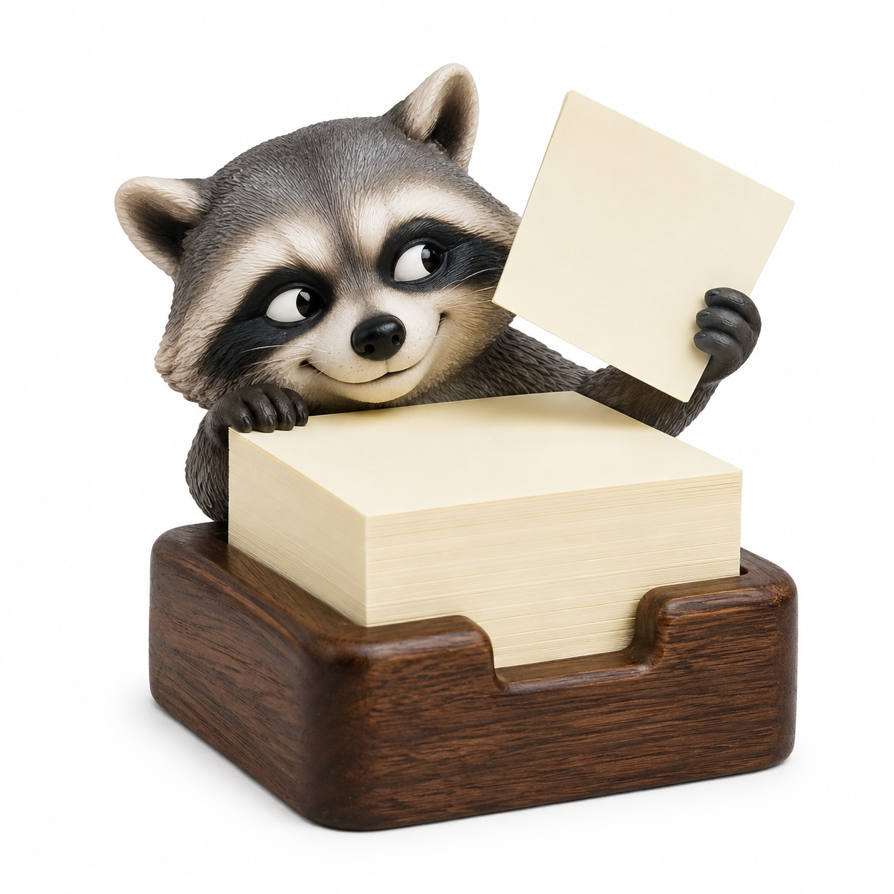Sticky-Note Bandit Raccoon Holder