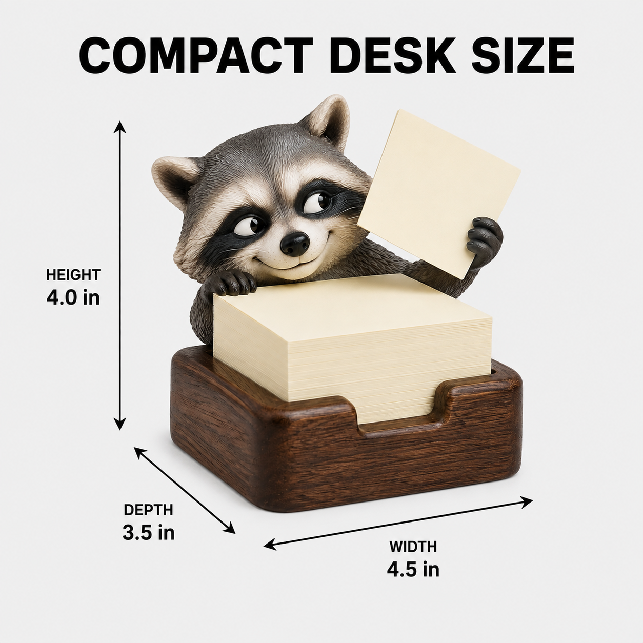 Sticky-Note Bandit Raccoon Holder
