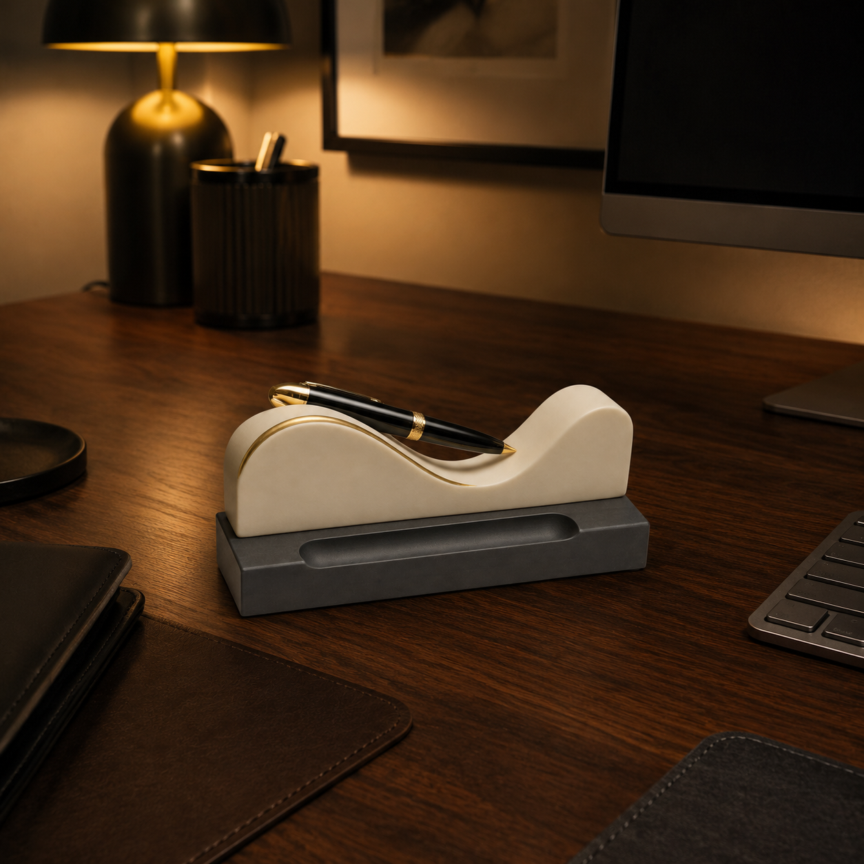 Ivory Wave Pen Rest