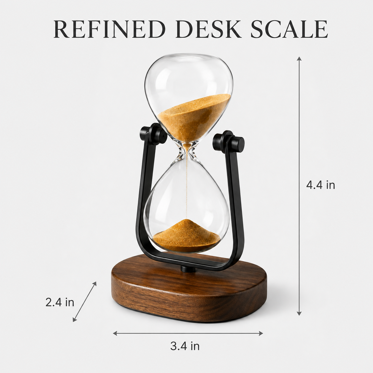 Golden Focus Hourglass Desk Ornament