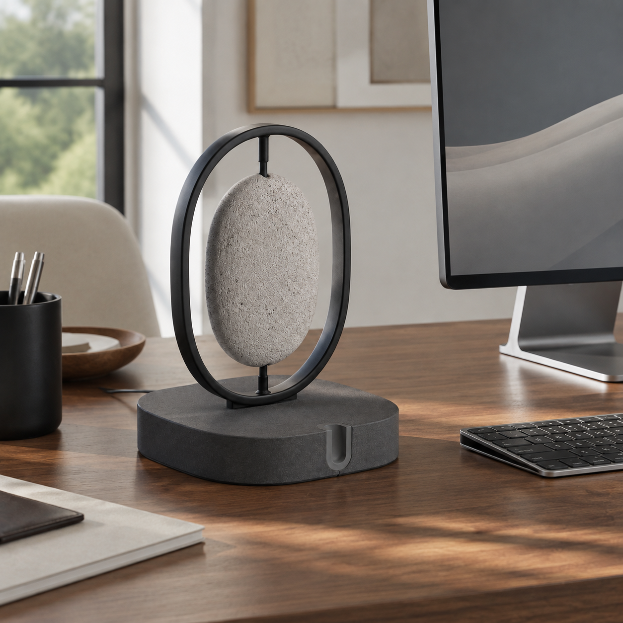 Stone Oval Aroma & Cable Dock