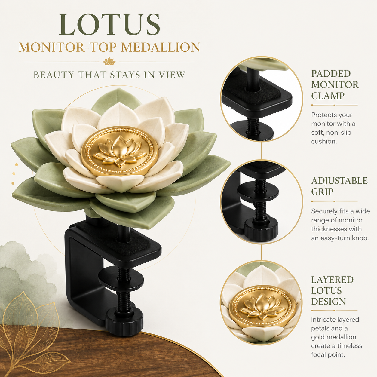 Lotus Monitor-Top Medallion