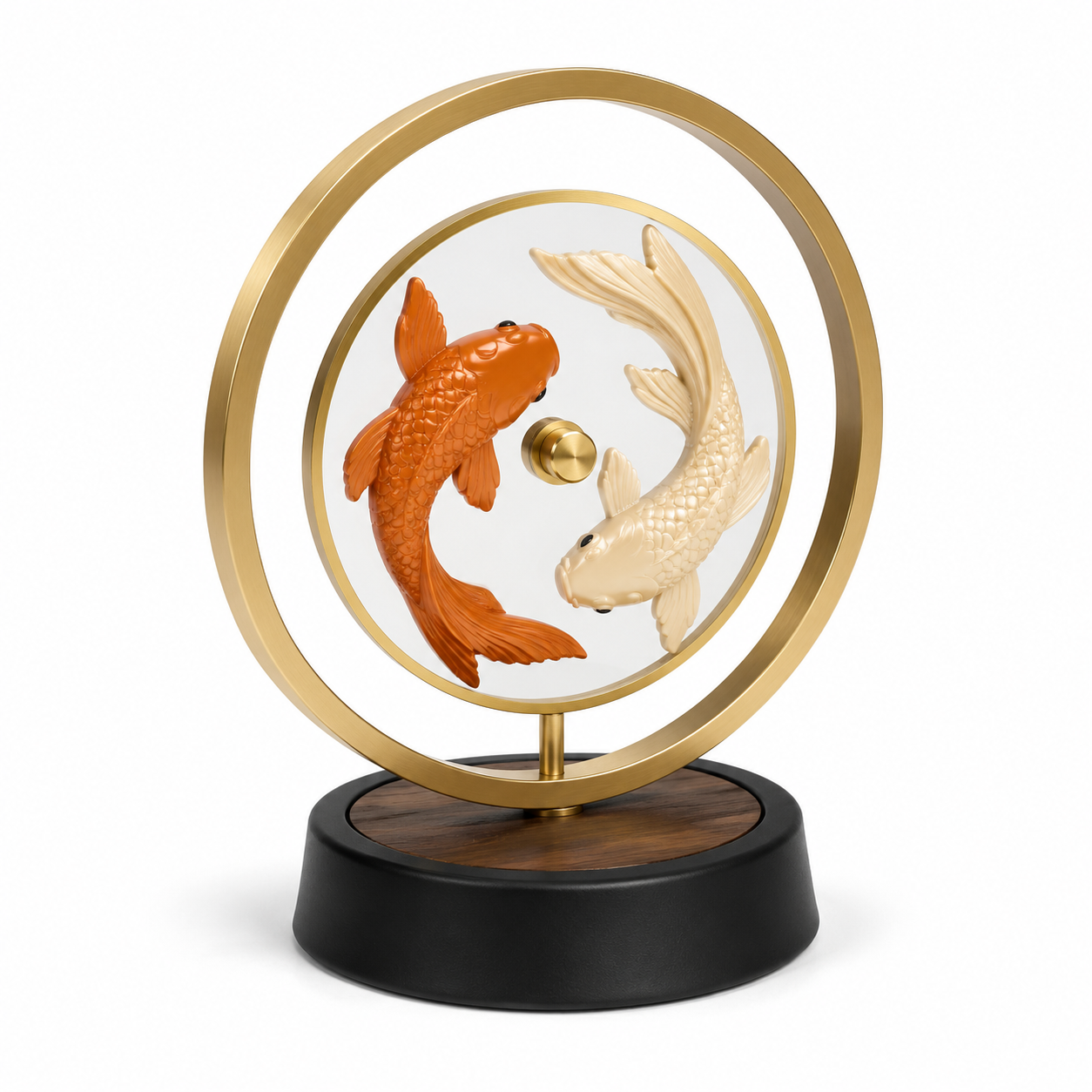 Double Koi Spinner Desk Ornament